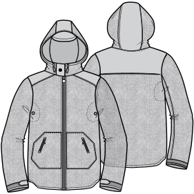 Moldes de confeccion para HOMBRES Camperas Campera Nautica 613